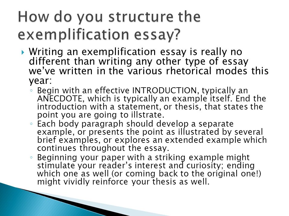 how to write an exemplification essay nfl